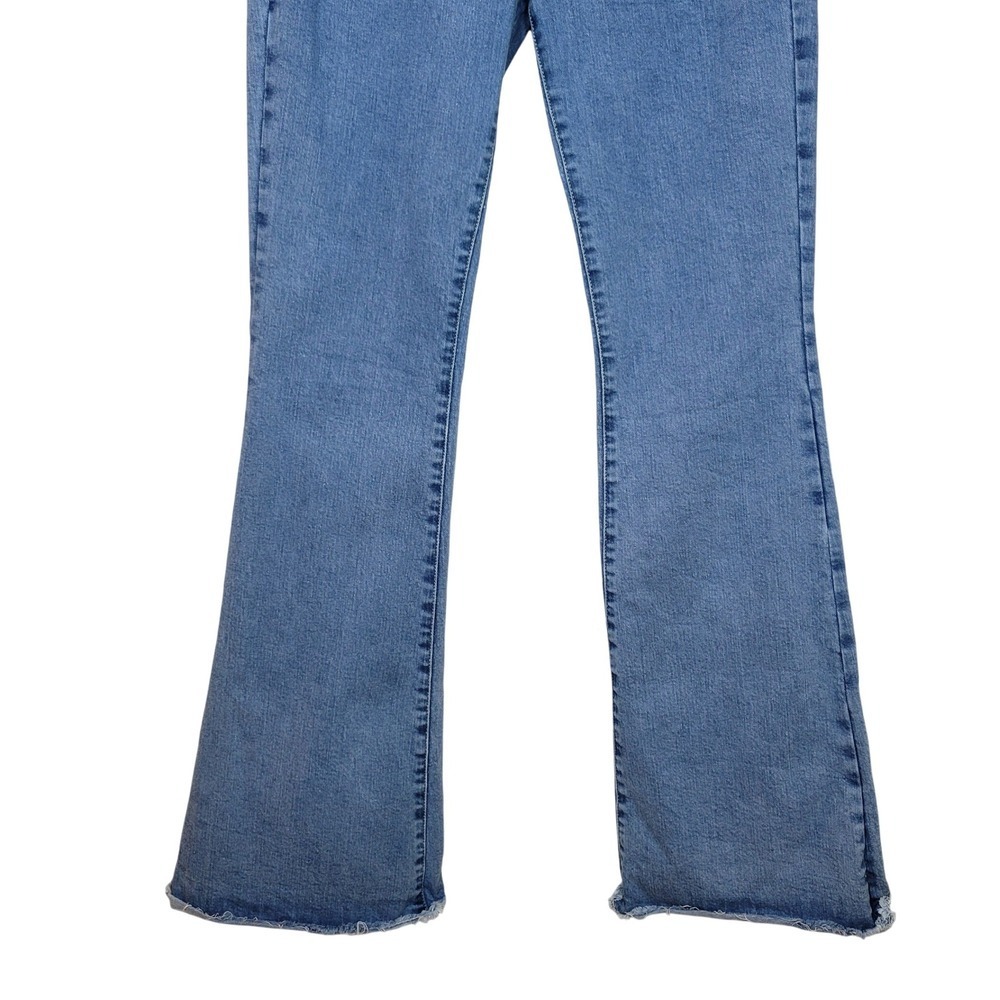 Good American Button Fly Raw Hem Wide-Leg Jeans Size 28 Boho Western Festival - Picture 3 of 9